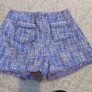 Cinq A Sept Women’s Shorts Lavender Tweed No Tag Size 10 BNWOT Beaded